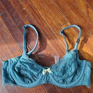 NEW VS Body By Victoria Demi Seafoam Lace Underwire Bra Women's Size 34 C